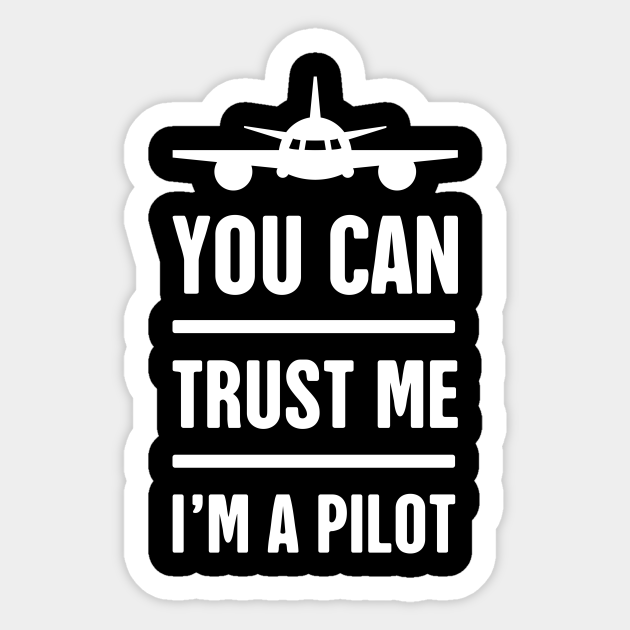 Funny Airplane Pilot Design Pilot Sticker TeePublic